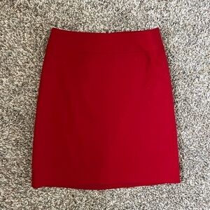 Talbots Red Wool Preppy Mini Pencil Skirt